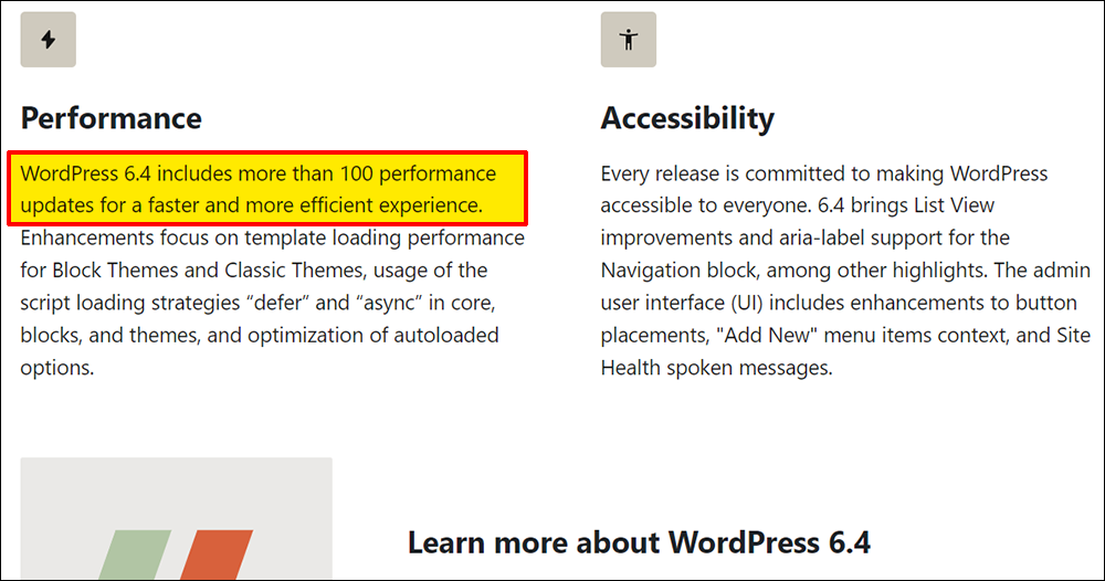 WordPress Performance updates